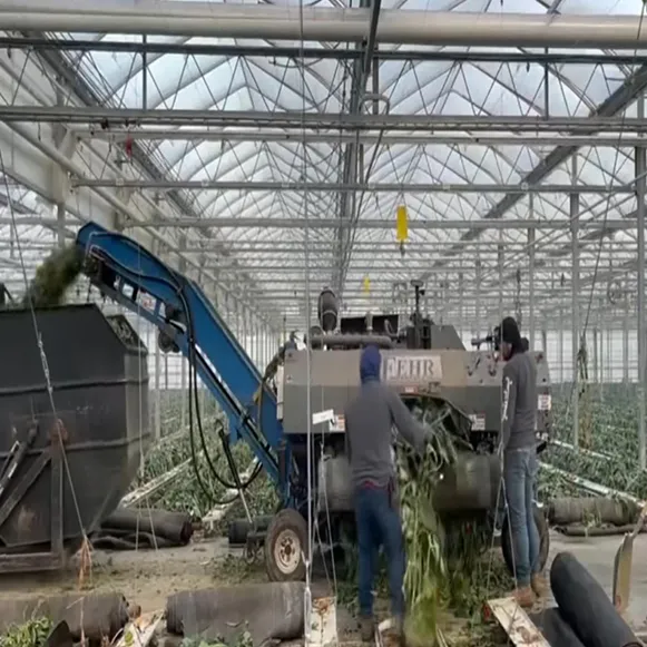 Greenhouse Debris Collection Tarp Structure Details