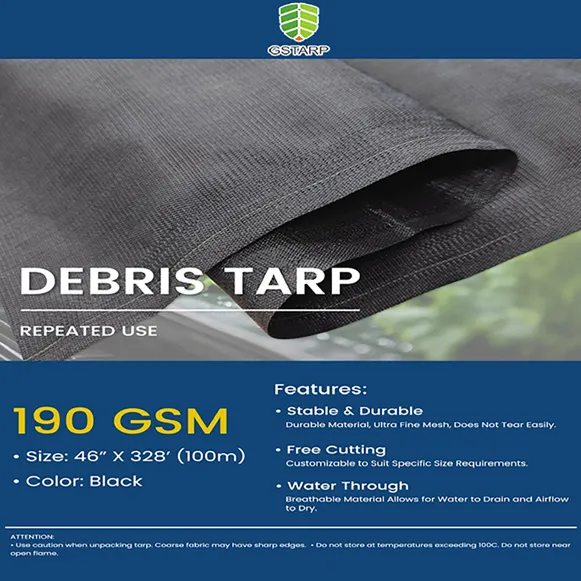 Greenhouse Debris Collection Tarp Structure Details