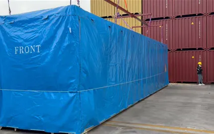 Overall Installation Effect Display of PVC Container Cover