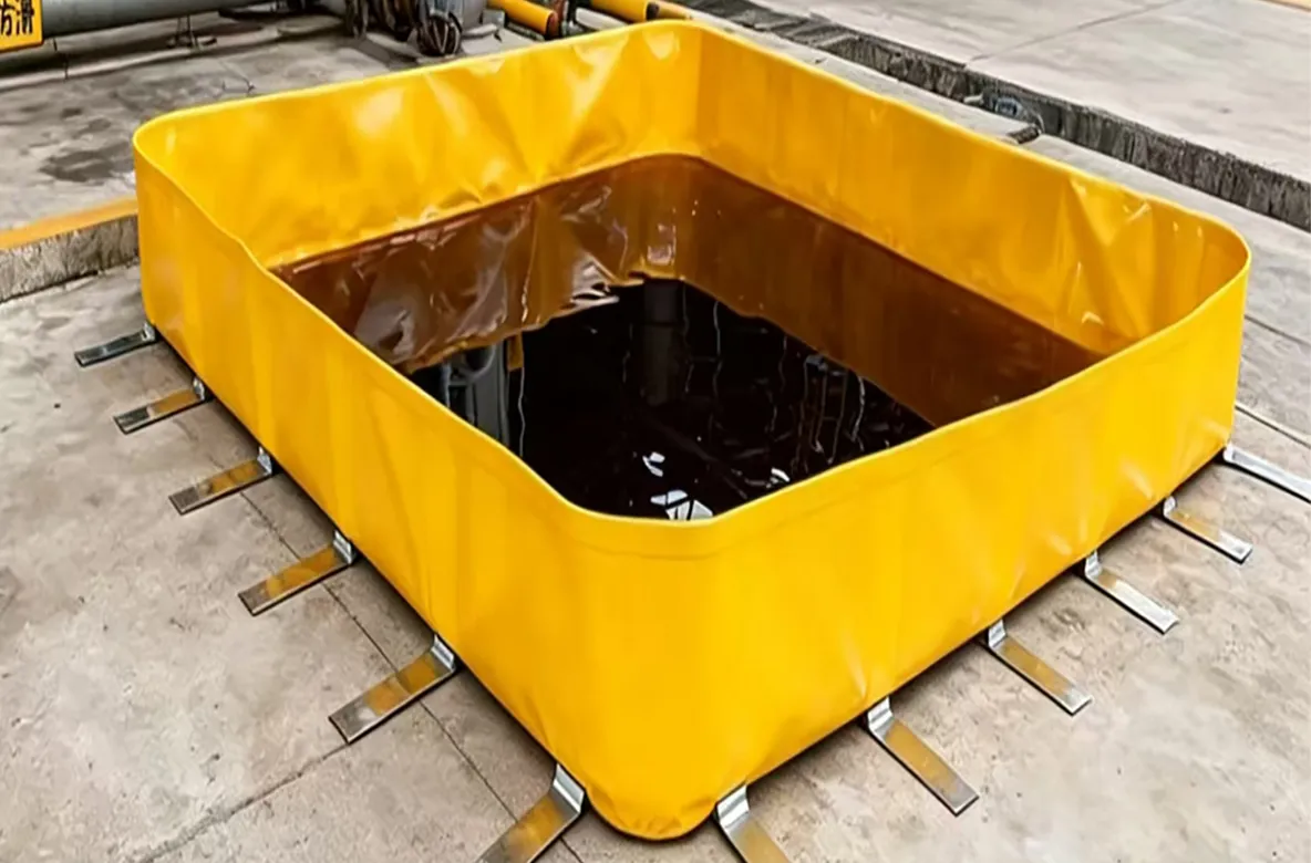 Saudi Engineering Client – Large-Scale Mobile Oil Containment Pond System (Batch Customisation, Long-Term Cooperation)