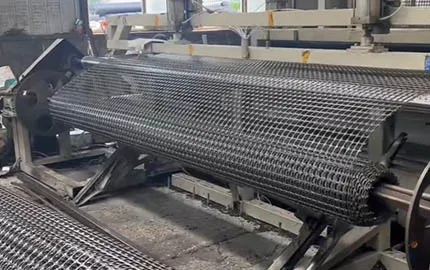 geogrid aperture and roll width inspection